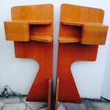Pair bedside headboard 30s vintage