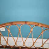 Vintage rattan bamboo bed