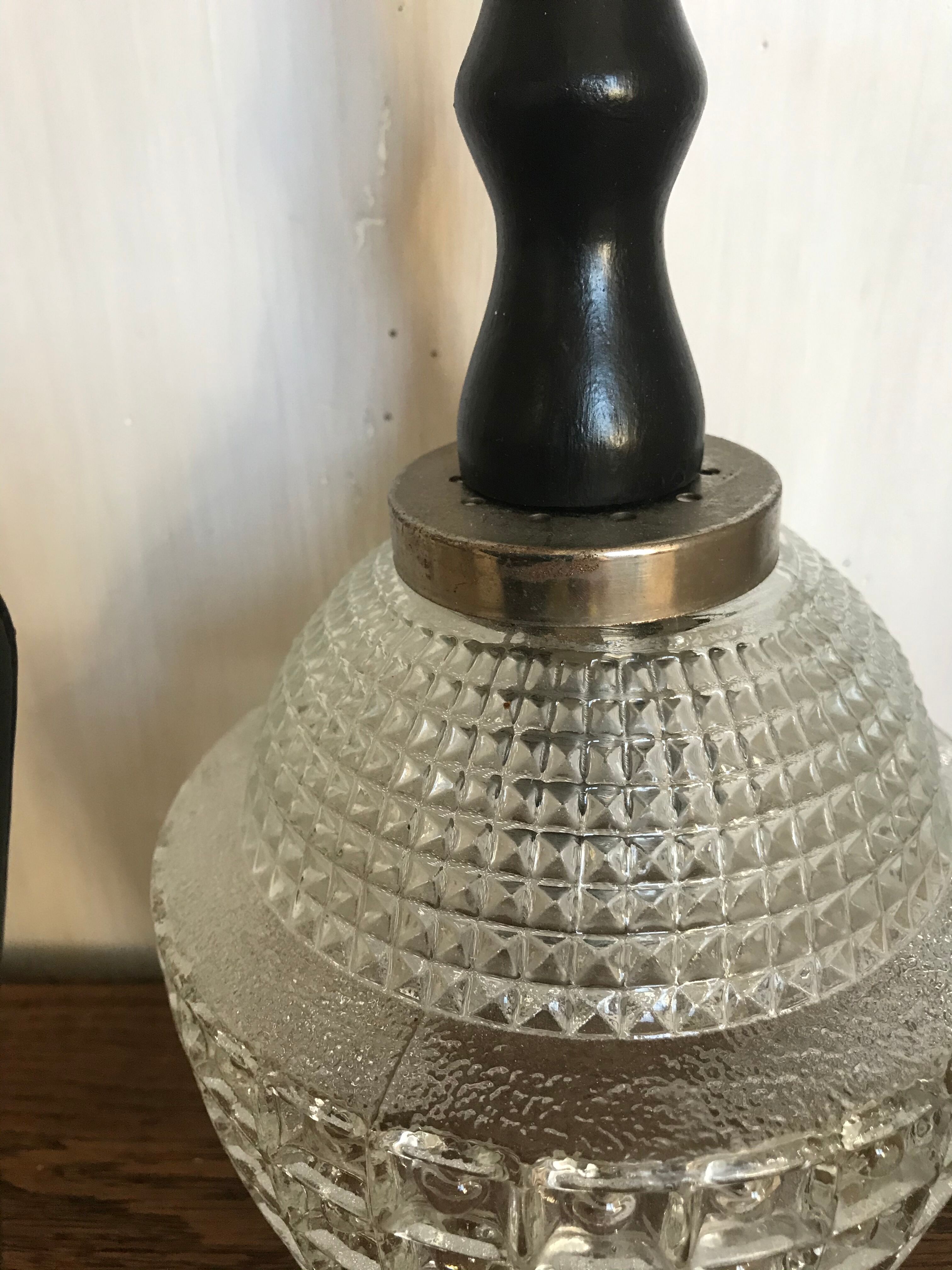 Glass hanging lamp 1960