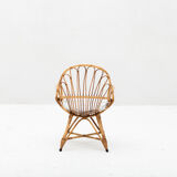 Rattan side chair, Dutch design, 1950’s