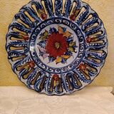 Hand painted floral pattern plate