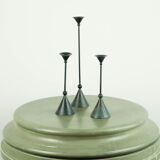 Set of three candle holders