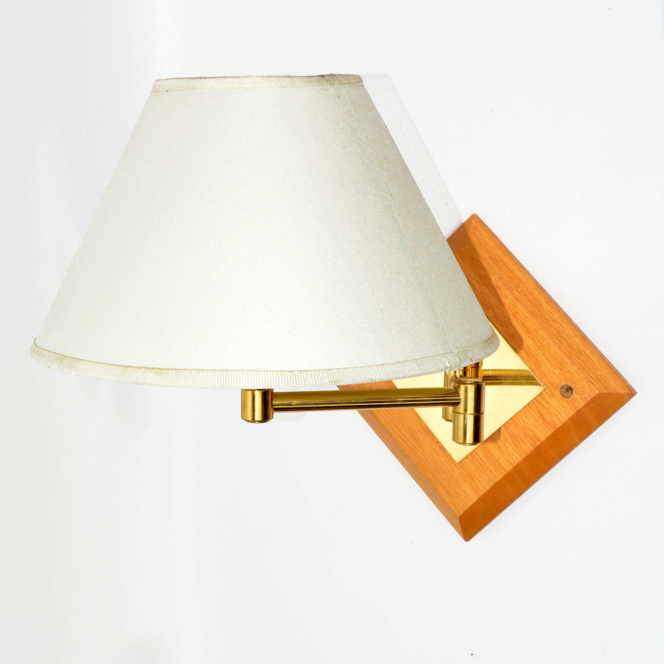 Lampshade wall lamp with a movable arm, France 1970s