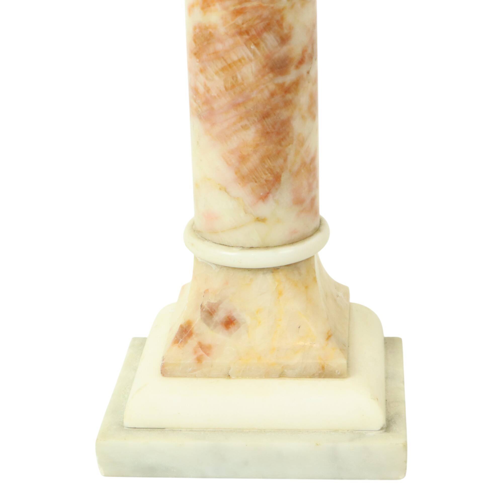 Set of 2 Decorative Marble Pillars Columns Classic 35cm
