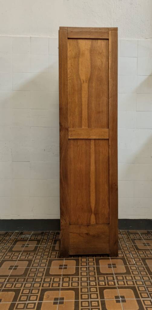 Antique tambour file cabinet, high-end, single, France, 1930s