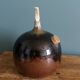 Fig-shaped oil lamp, stoneware soliflore, signed ceramic.