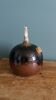 Fig-shaped oil lamp, stoneware soliflore, signed ceramic.