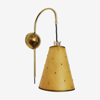 Adjustable swedish mid-century modern brass wall lamp