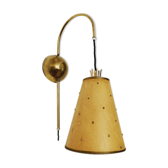 Adjustable swedish mid-century modern brass wall lamp