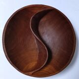 Yin Yang carved wooden pocket emptier from the 80s
