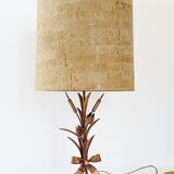 Lampe de table en métal doré 1970