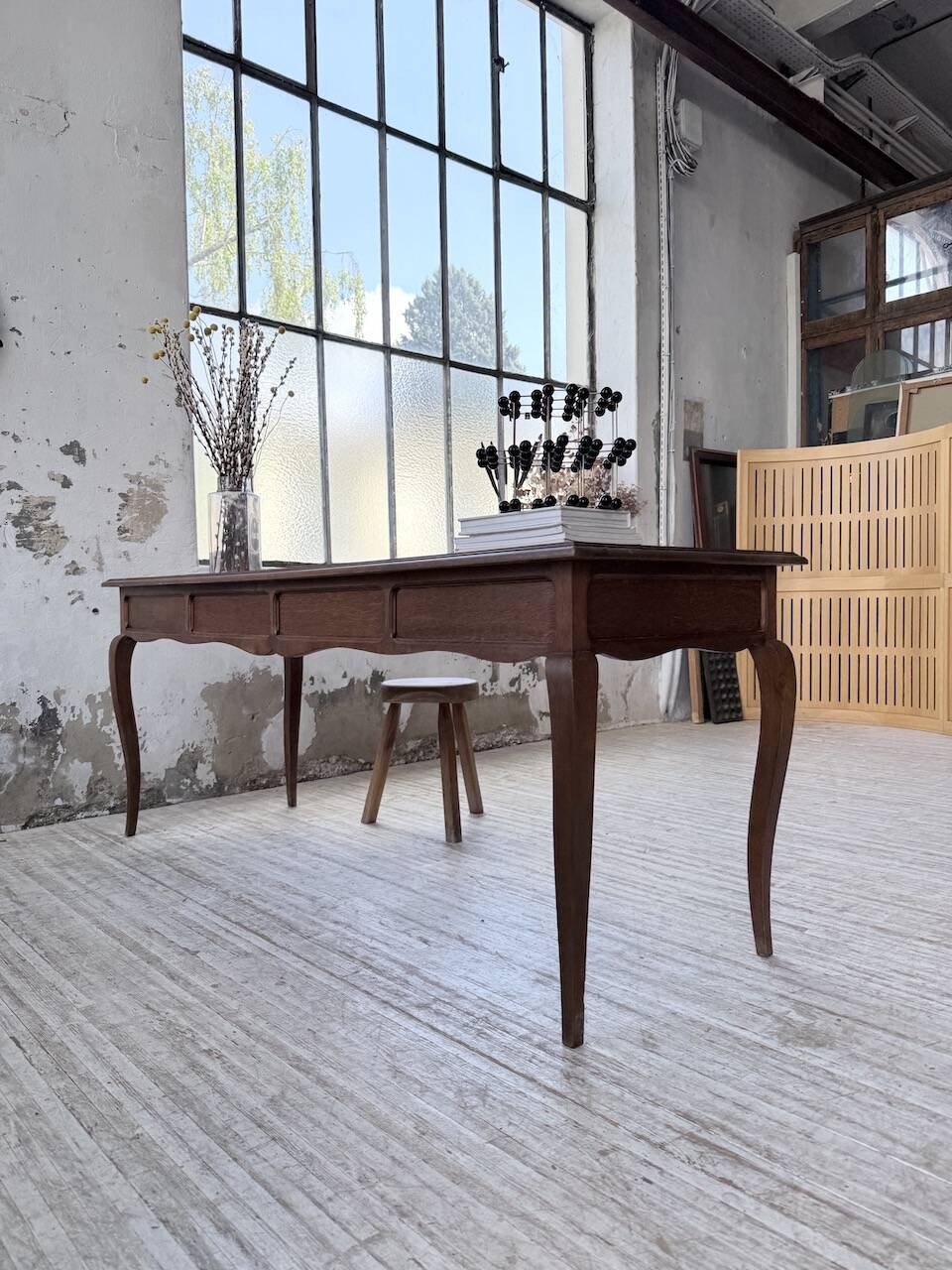 Console bureau en chêne 1960