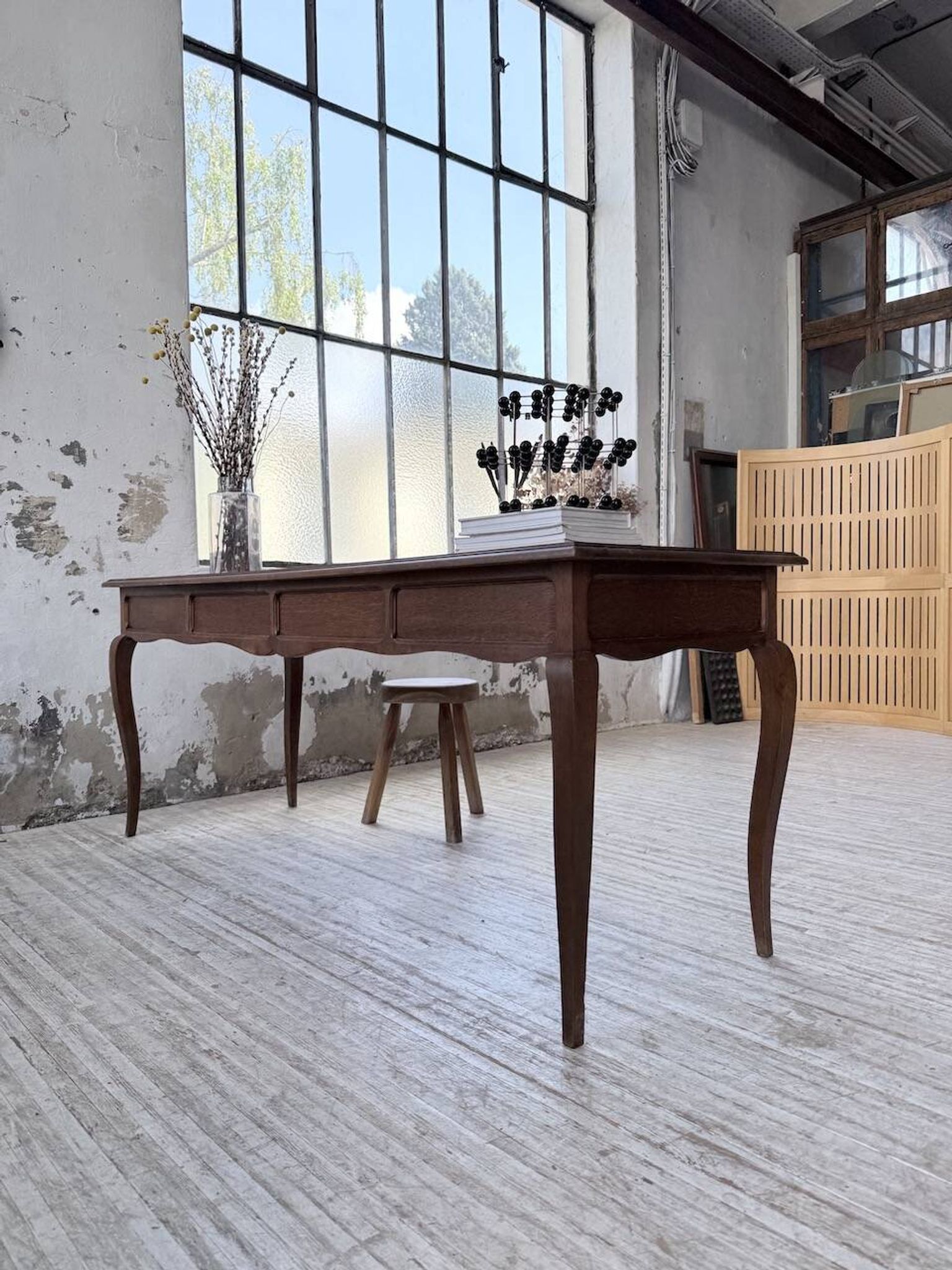 Oak console table from the 1960s.