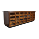 Vintage dutch oak haberdashery cabinet 1930s