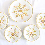 Longchamp dessert service, 10 plates and 1 dish, Vintage