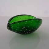 Green Sommerso Murano Glass Ashtray, Italy, 1960s