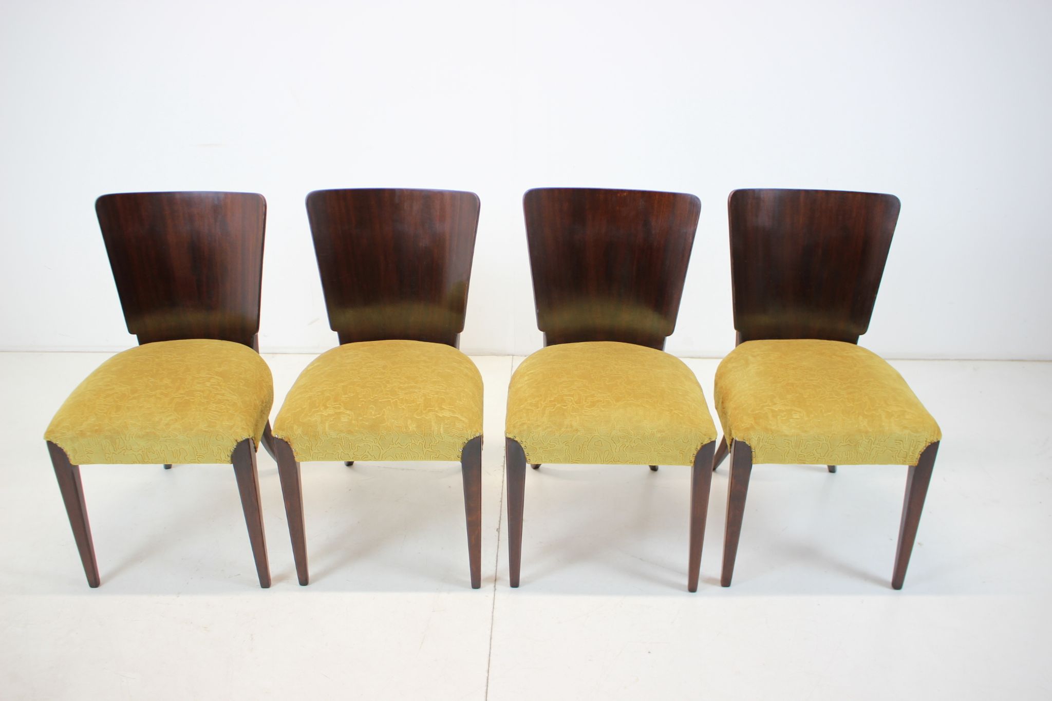 4 art deco dining chairs h-214 by Jindrich Halabala for Up Závody, set of 4