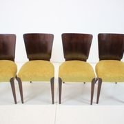 4 art deco dining chairs h-214 by Jindrich Halabala for Up Závody, set of 4