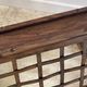 Vintage woven oak magazine rack