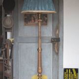 Florentine gilded wood floor lamp, floor lamp with lampshade