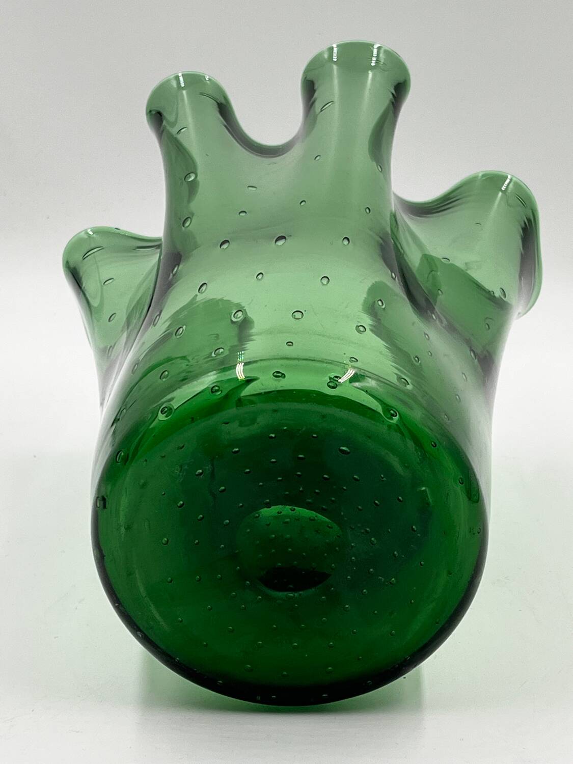 Empoli glass handkerchief vase