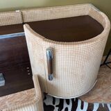 Headboard set with bedside tables