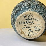 Vase en gres bleu - basque ciboure arroka