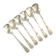 Set of ice cream spoons, silver-plated white metal, Germany, 1930s