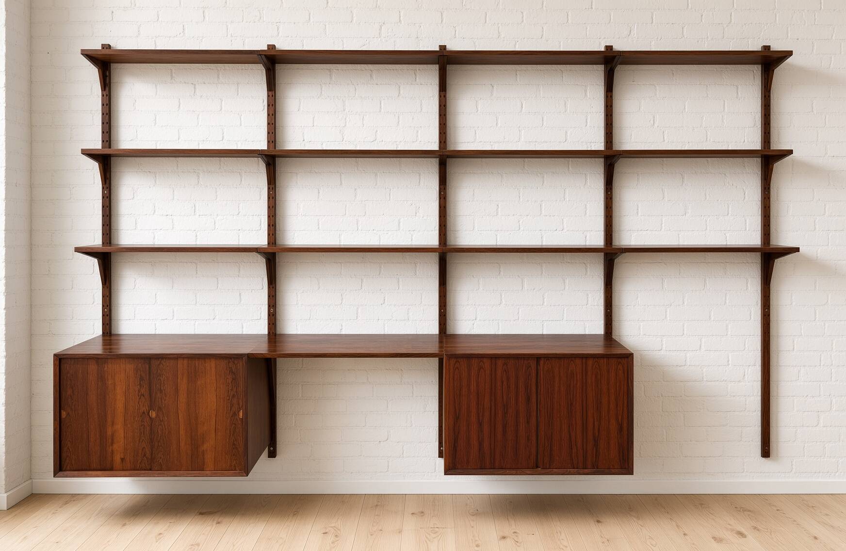 Rosewood Wall System by Poul Cadovius For Cado, 1960s.