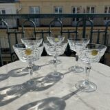 Lot 6 verres en cristal