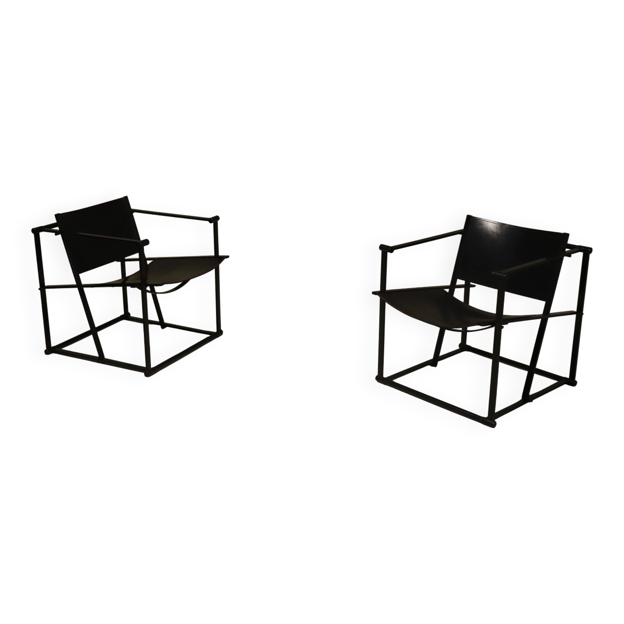 Set of 2 lounge chairs model FM60 by Radboud van Beekum for Pastoe 1980s