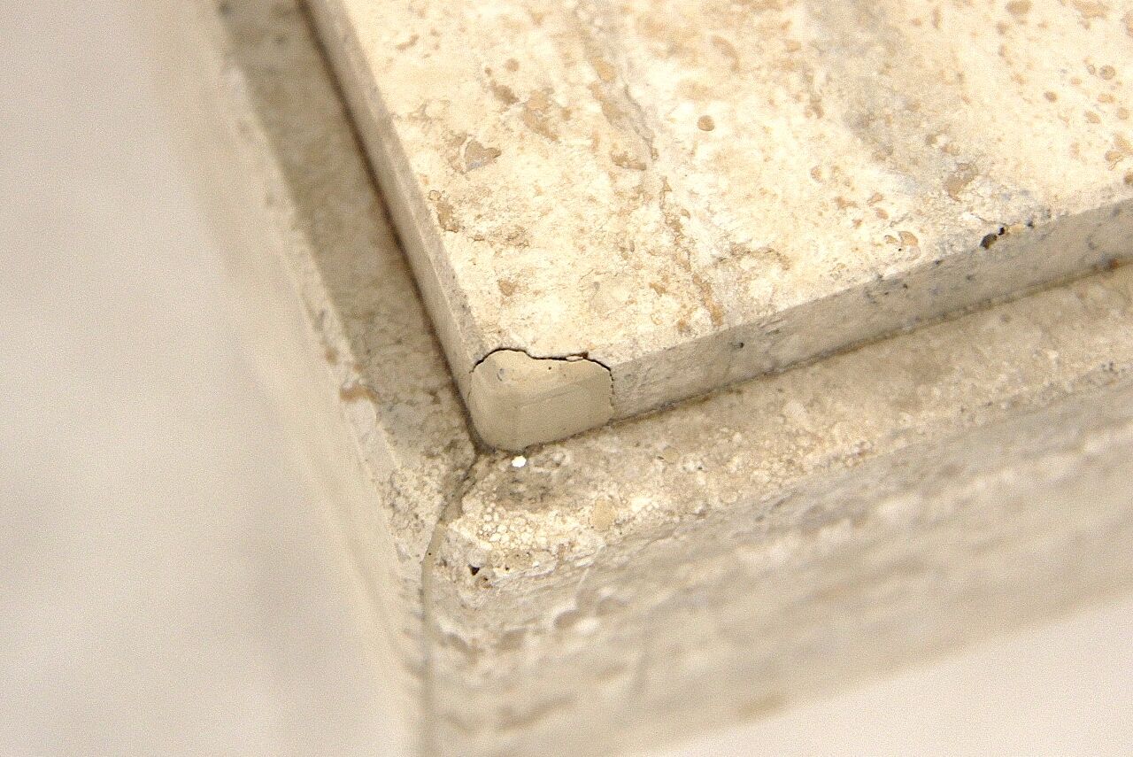 Travertine coffee table, Italy, 1970