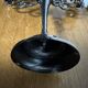 5-light chandelier in black varnished metal