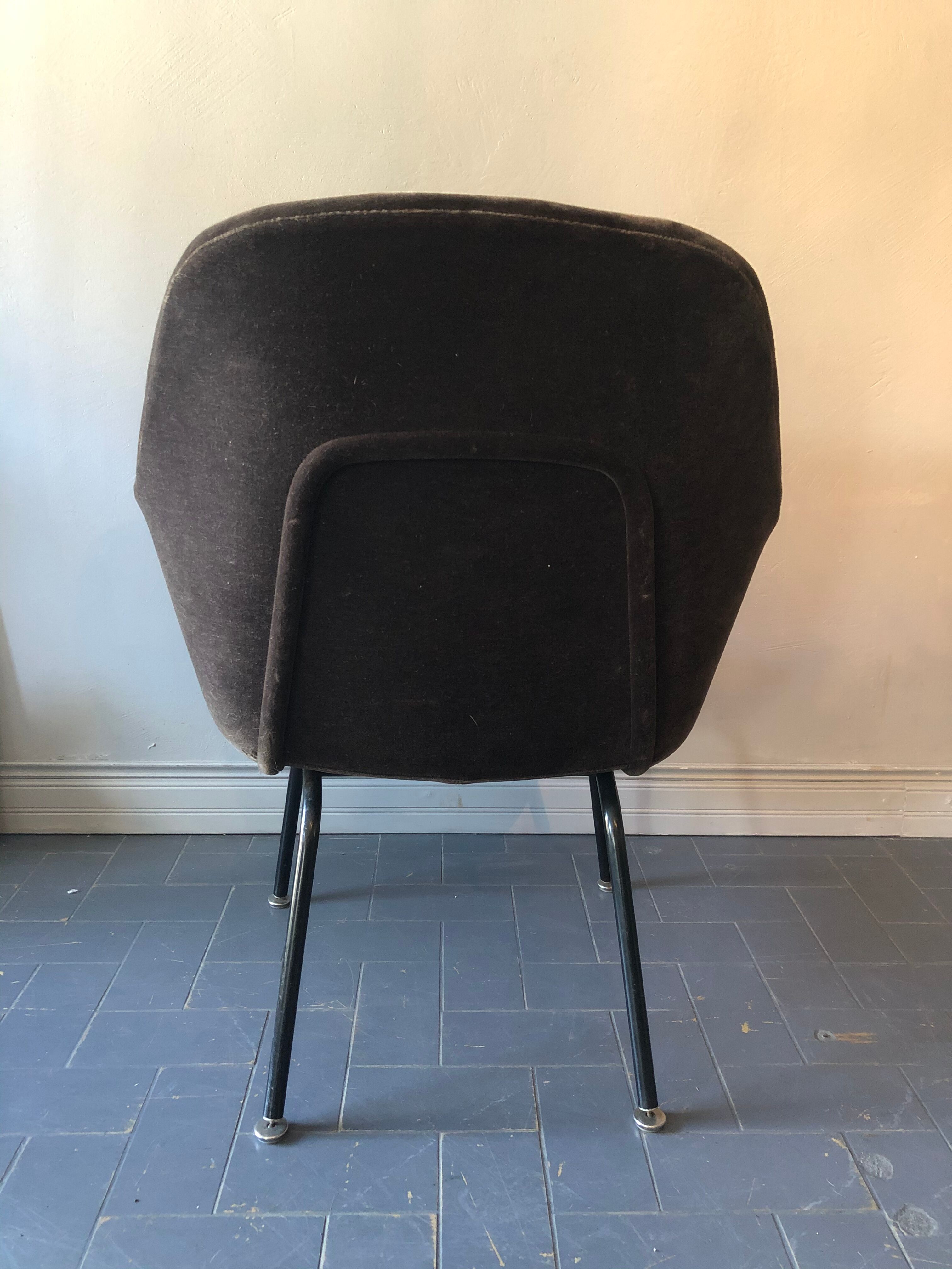 Vintage velvet-covered chair
