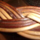 Oval-style rattan mirror