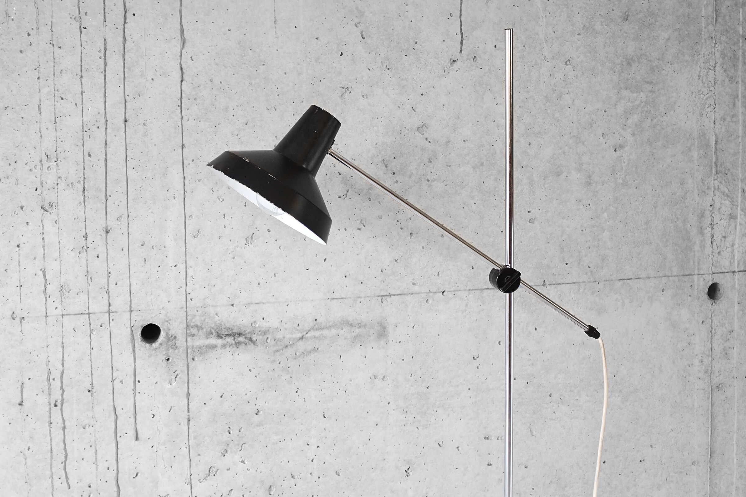 Chrome floor lamp vintage Scandinavian - 1960