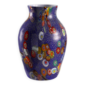Vase vintage en verre de Murano multicolore, Italie, années 1980