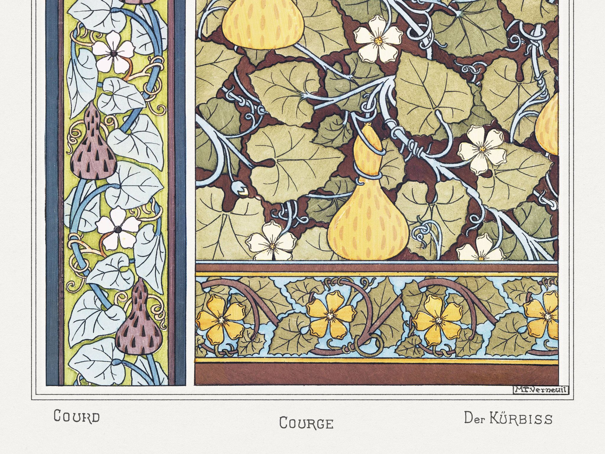 Poster “Squash”, after an Art Nouveau lithograph from 1897