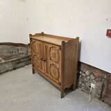 Oak sideboard 1970 Guillerme and Chambron for Your Home Circa edition