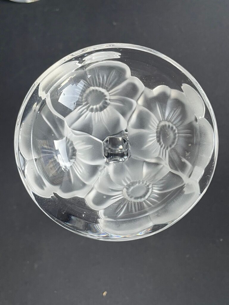 Pair of crystal candle holders - Cristallerie Nachtmann