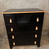 Commode parisienne noire relookée