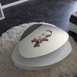 Coffee table with mirror tray