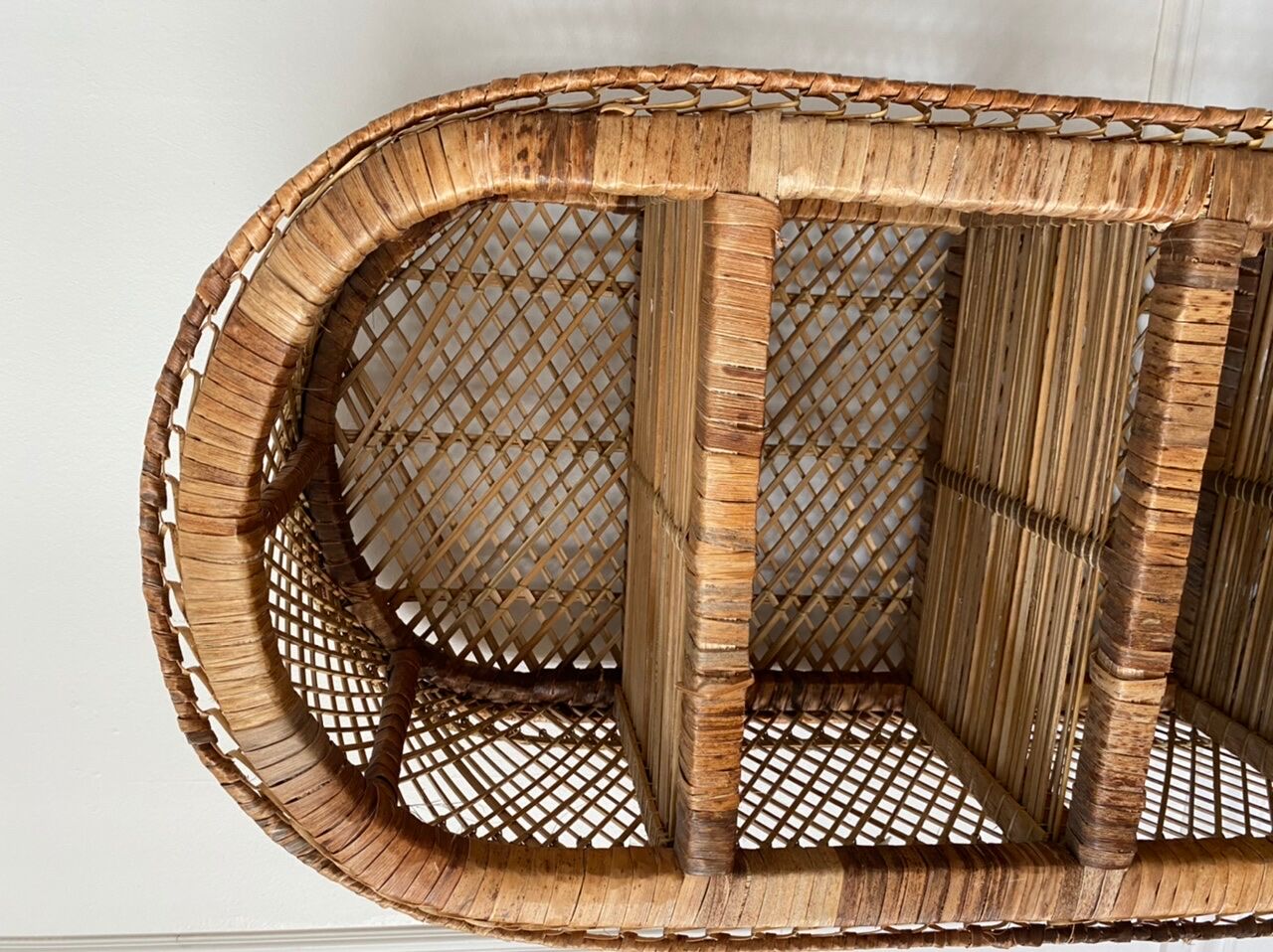 Rattan shelf