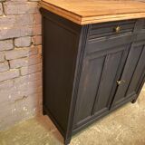 Vintage Parisian black patinated buffet