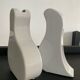 Duo vases vintage céramique émaillé forme organique 