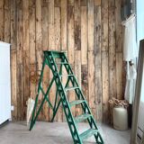 Vintage stepladder with green patina