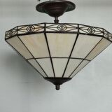 Set of two vintage tiffany style ceiling lights