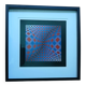 Idée Cadeau Noël : Sérigraphie Vasarely "Octogone" Encadrée (40x40cm)