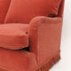 3-seater red fabric sofa