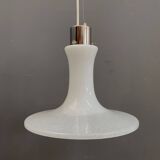 White glass pendant lamp 1980s
